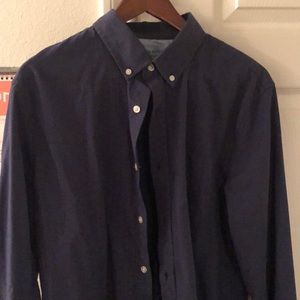 Luxe poplin button down shirt with small design